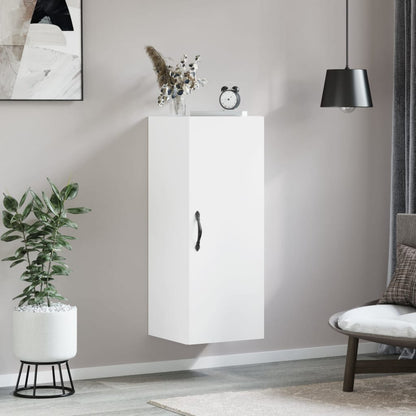 vidaXL Wall Mounted Cabinet White 34.5x34x90 cm Engineered Wood 1