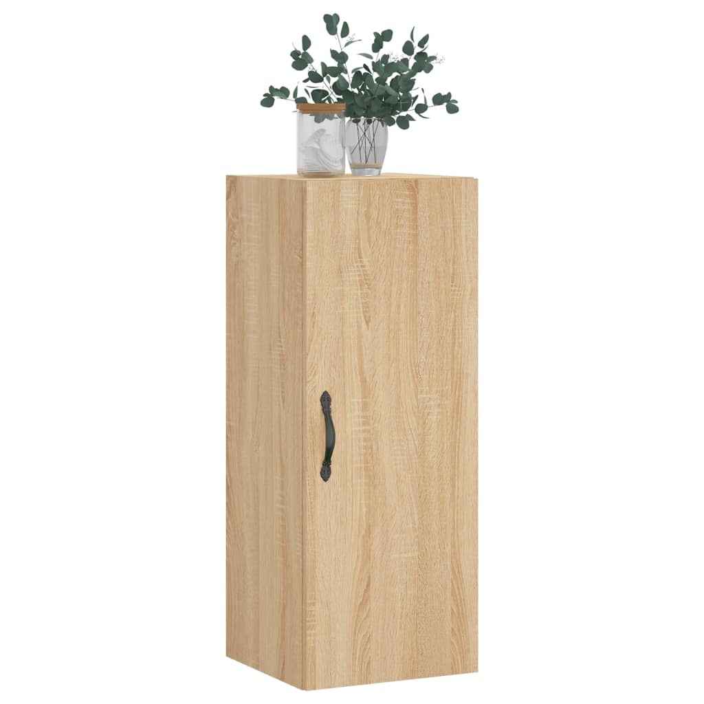 vidaXL Wall Mounted Cabinet Sonoma Oak 34.5x34x90 cm Engineered Wood 3