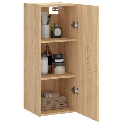 vidaXL Wall Mounted Cabinet Sonoma Oak 34.5x34x90 cm Engineered Wood 4