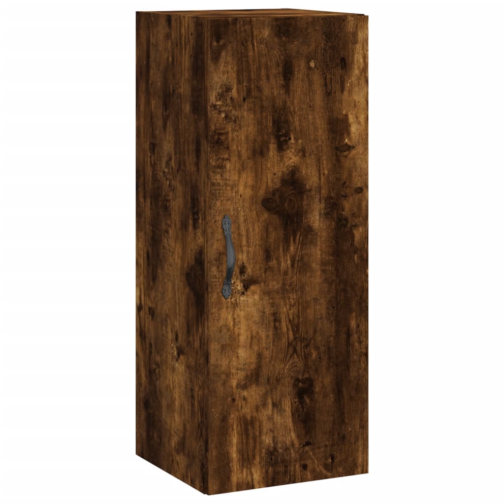 vidaXL Wall Mounted Cabinet Smoked Oak 34.5x34x90 cm Engineered Wood 2