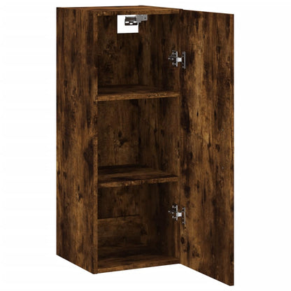 vidaXL Wall Mounted Cabinet Smoked Oak 34.5x34x90 cm Engineered Wood 5