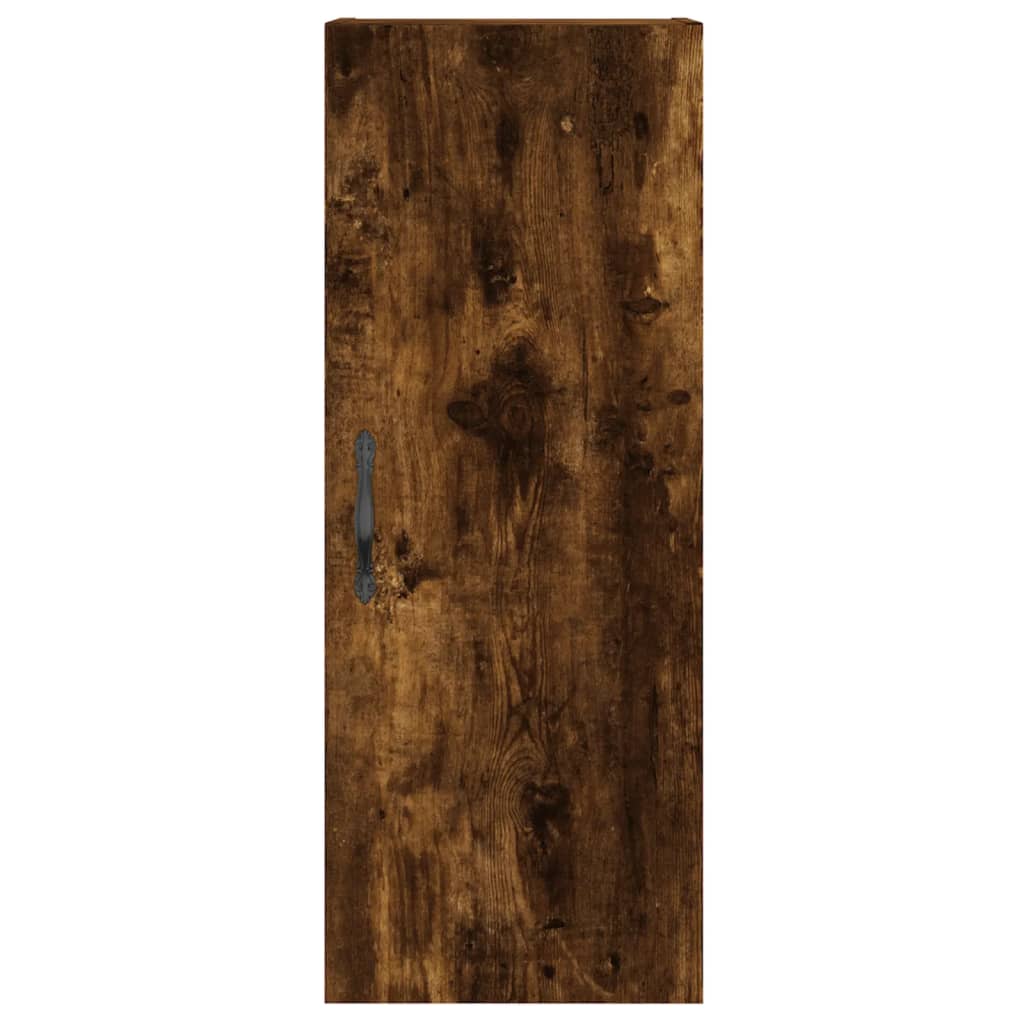 vidaXL Wall Mounted Cabinet Smoked Oak 34.5x34x90 cm Engineered Wood 6
