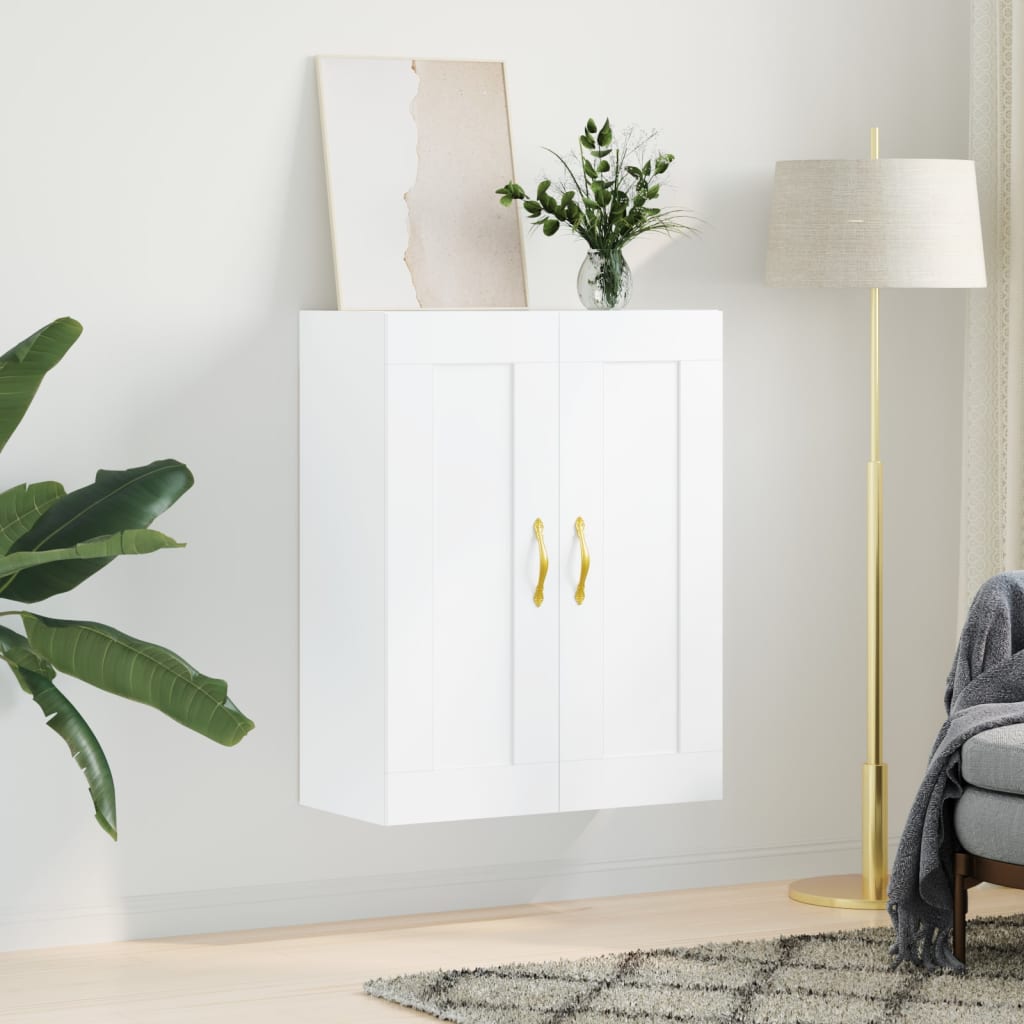 vidaXL Wall Mounted Cabinet White 69.5x34x90 cm Engineered Wood 3