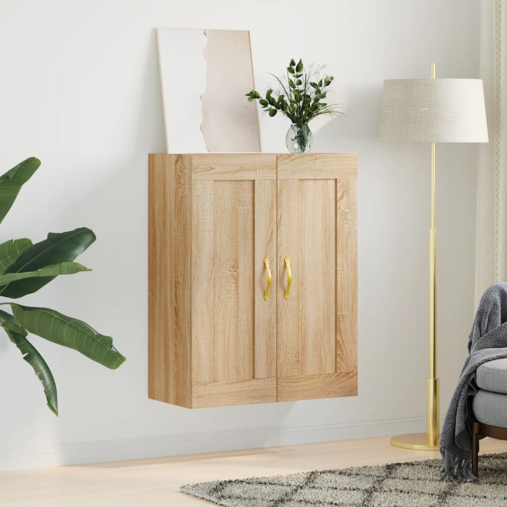 vidaXL Wall Mounted Cabinet Sonoma Oak 69.5x34x90 cm Engineered Wood 3