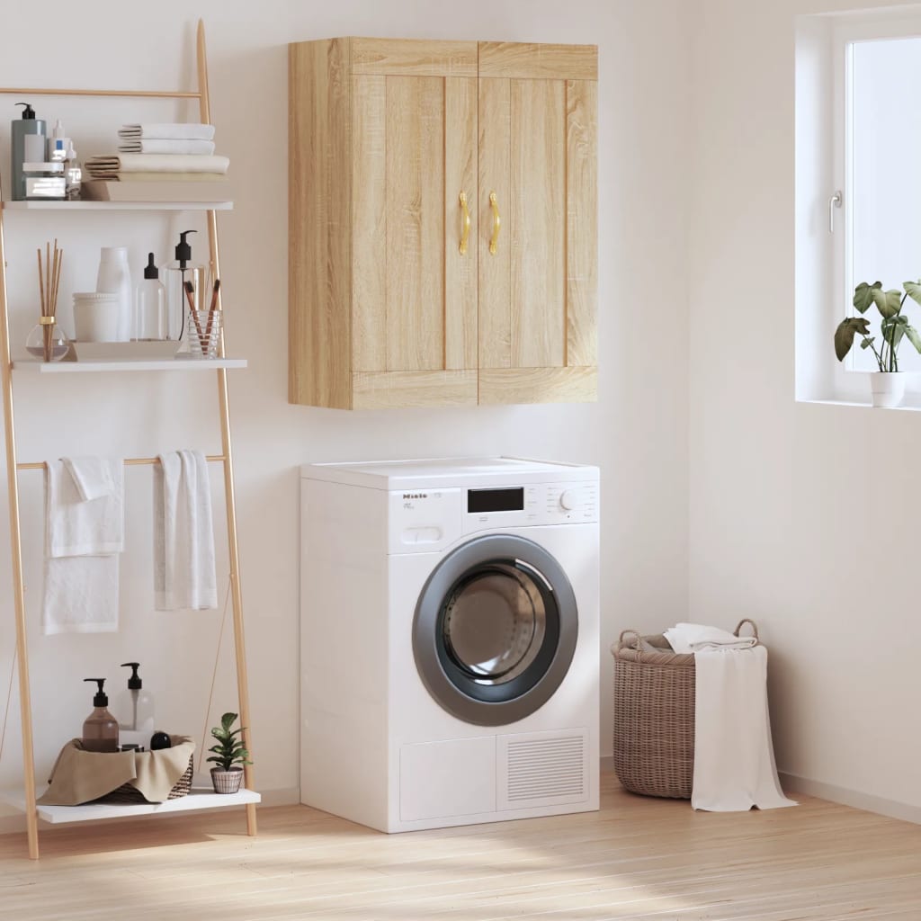 vidaXL Wall Mounted Cabinet Sonoma Oak 69.5x34x90 cm Engineered Wood 1