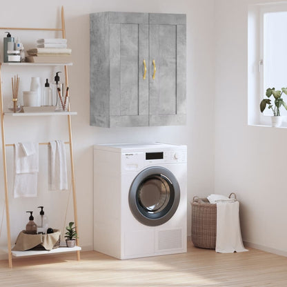 vidaXL Wall Mounted Cabinet Concrete Grey 69.5x34x90 cm Engineered Wood 1