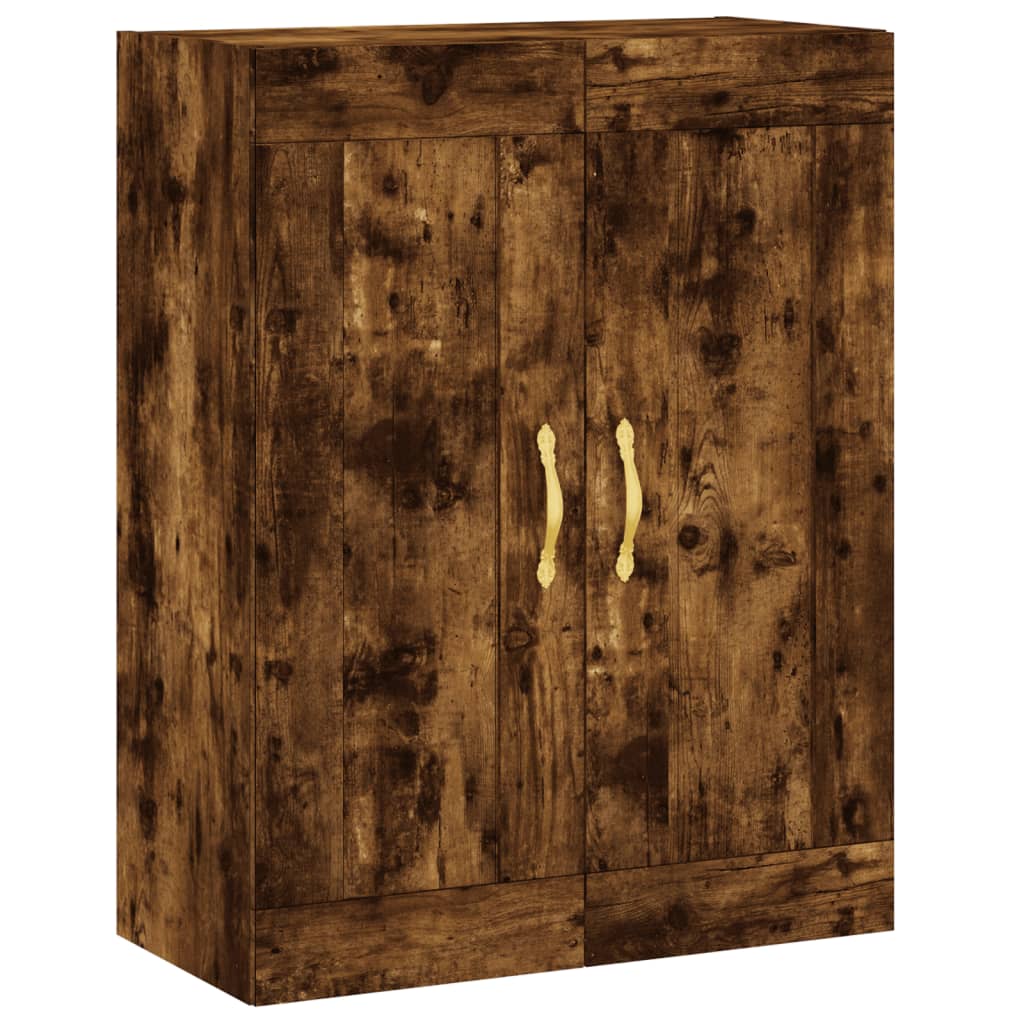 vidaXL Wall Mounted Cabinet Smoked Oak 69.5x34x90 cm Engineered Wood 2