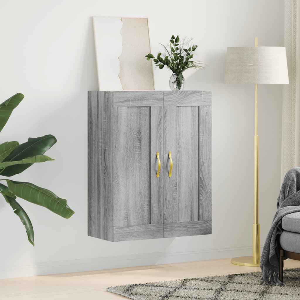 vidaXL Wall Mounted Cabinet Grey Sonoma 69.5x34x90 cm Engineered Wood 3