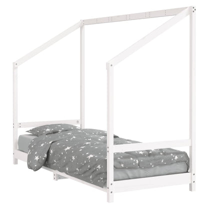 vidaXL Kids Bed Frame White 80x200 cm Solid Wood Pine 2