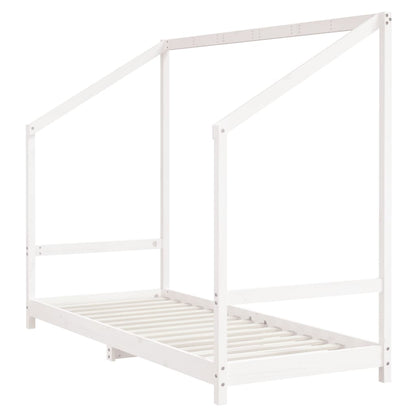 vidaXL Kids Bed Frame White 80x200 cm Solid Wood Pine 3