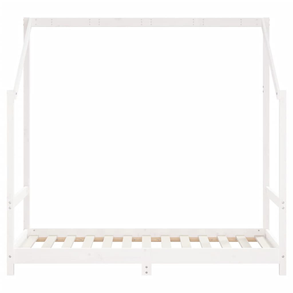 vidaXL Kids Bed Frame White 80x160 cm Solid Wood Pine 4