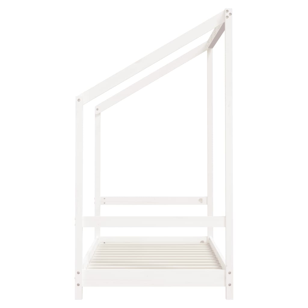 vidaXL Kids Bed Frame White 80x160 cm Solid Wood Pine 5