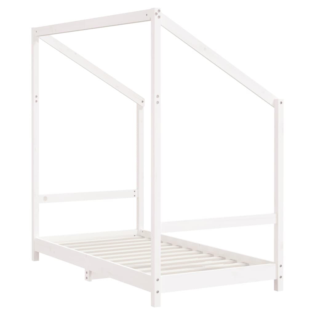 vidaXL Kids Bed Frame White 80x160 cm Solid Wood Pine 6
