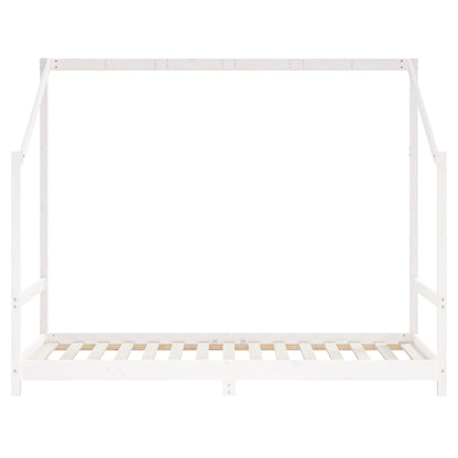 vidaXL Kids Bed Frame White 90x190 cm Solid Wood Pine 4
