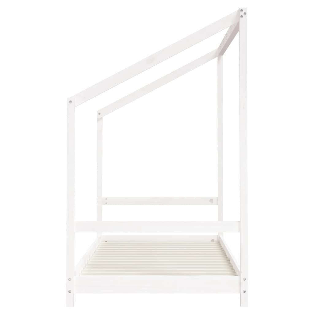 vidaXL Kids Bed Frame White 90x190 cm Solid Wood Pine 5