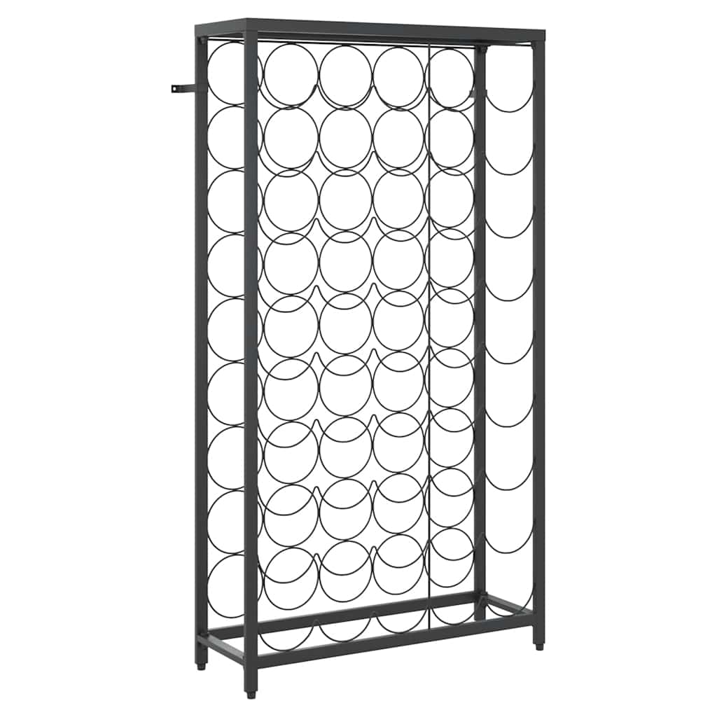 vidaXL Wine Rack for 45 Bottles Black 54x18x100 cm Wrought Iron 2
