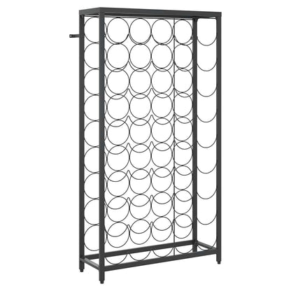 vidaXL Wine Rack for 45 Bottles Black 54x18x100 cm Wrought Iron 2