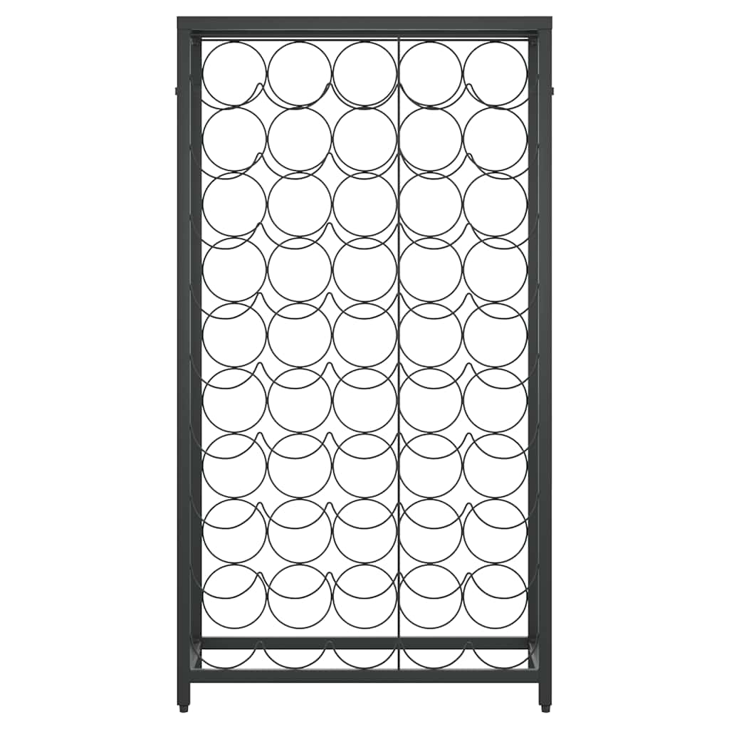 vidaXL Wine Rack for 45 Bottles Black 54x18x100 cm Wrought Iron 3