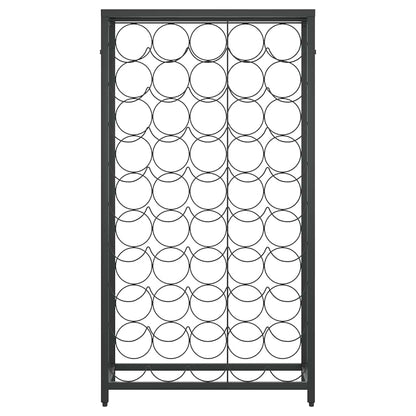 vidaXL Wine Rack for 45 Bottles Black 54x18x100 cm Wrought Iron 3