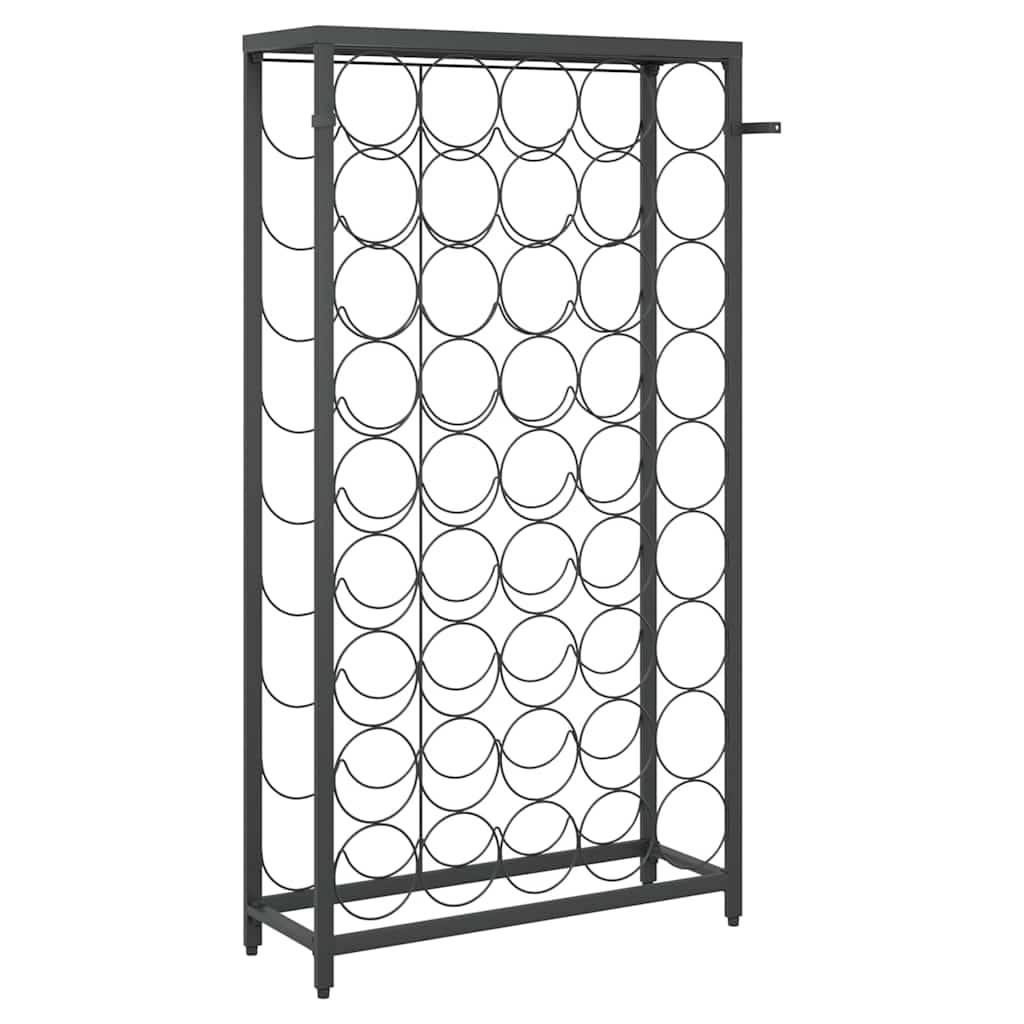vidaXL Wine Rack for 45 Bottles Black 54x18x100 cm Wrought Iron 5