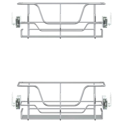 vidaXL Pull-Out Wire Baskets 2 pcs Silver 45 cm 6