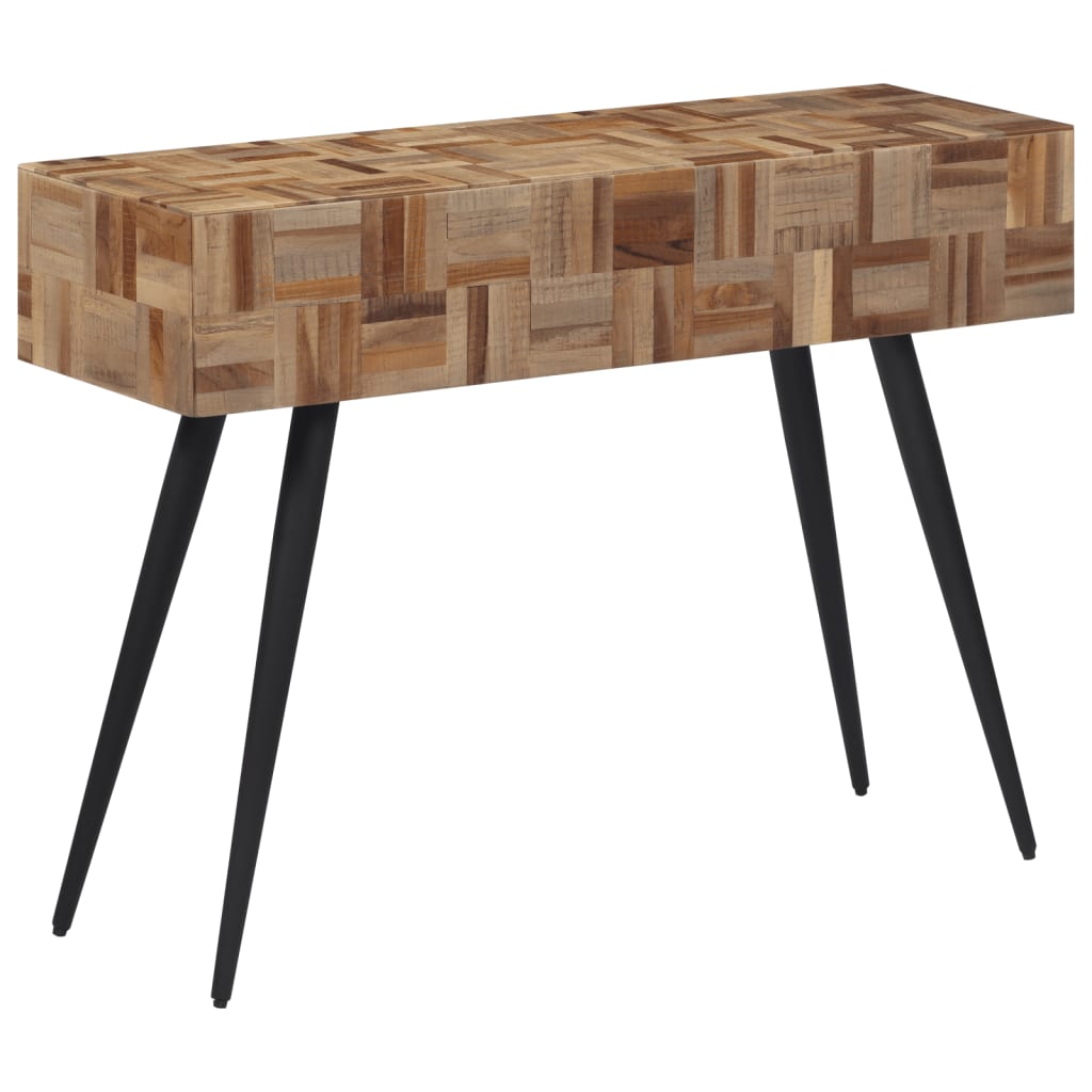 vidaXL Console Table 110x34x80 cm Solid Reclaimed Teak 1