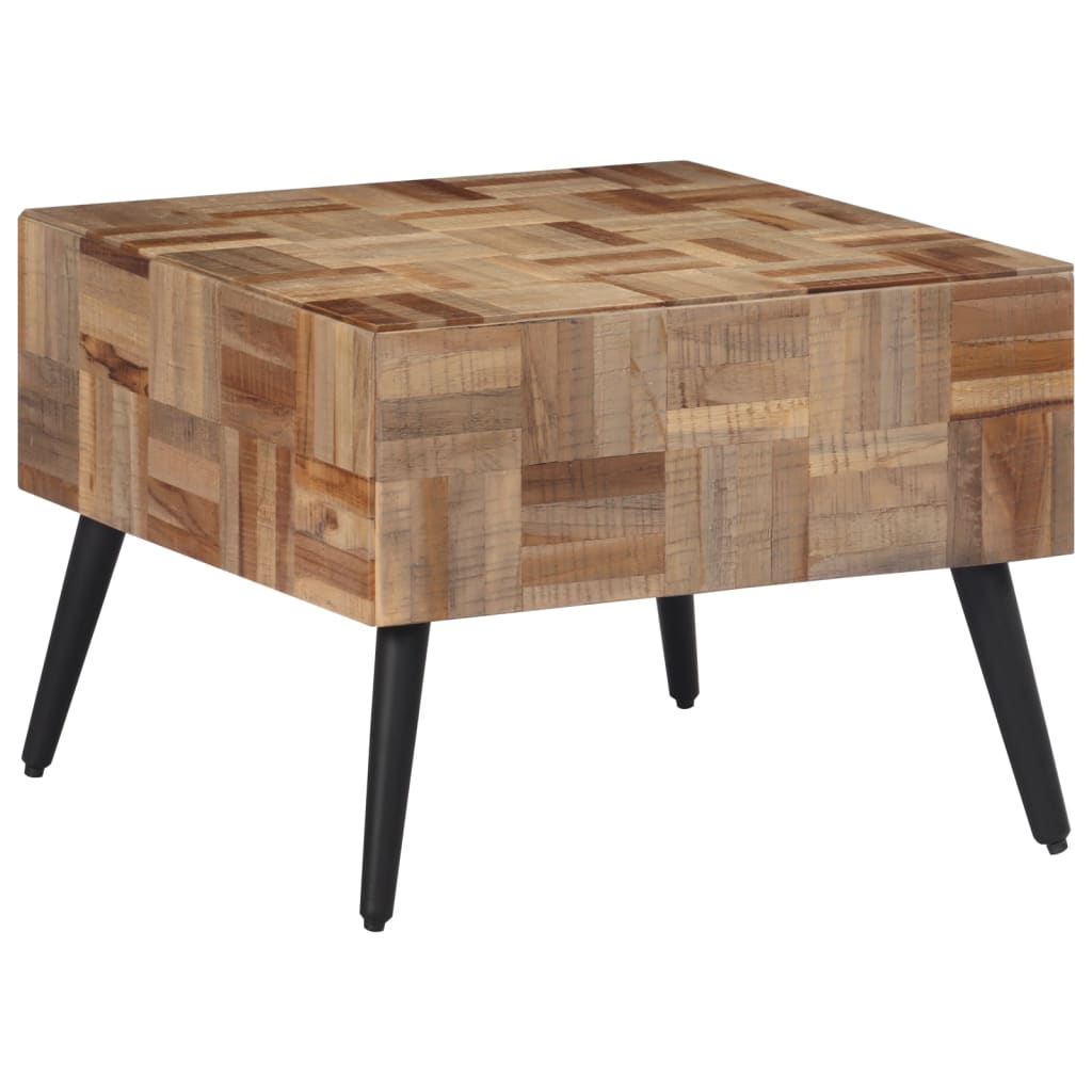 vidaXL Coffee Table Grey 55x55x40 cm Solid Reclaimed Teak 1