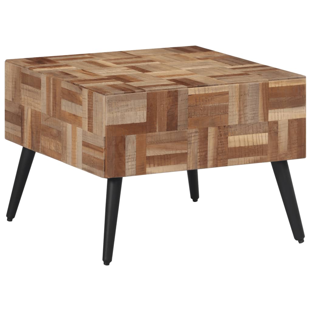 vidaXL Coffee Table Grey 55x55x40 cm Solid Reclaimed Teak 2