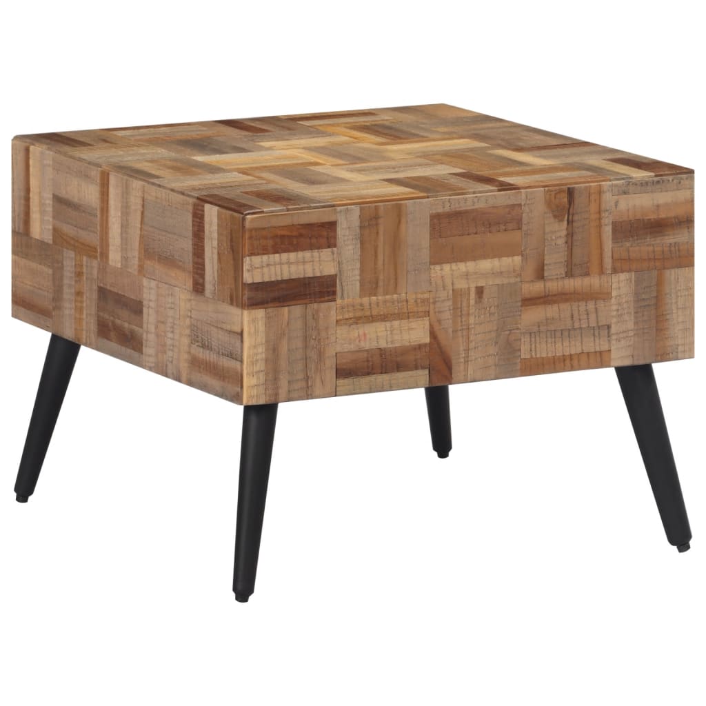 vidaXL Coffee Table Grey 55x55x40 cm Solid Reclaimed Teak 3