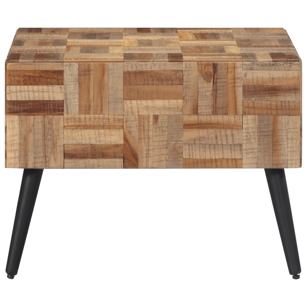 vidaXL Coffee Table Grey 55x55x40 cm Solid Reclaimed Teak 4