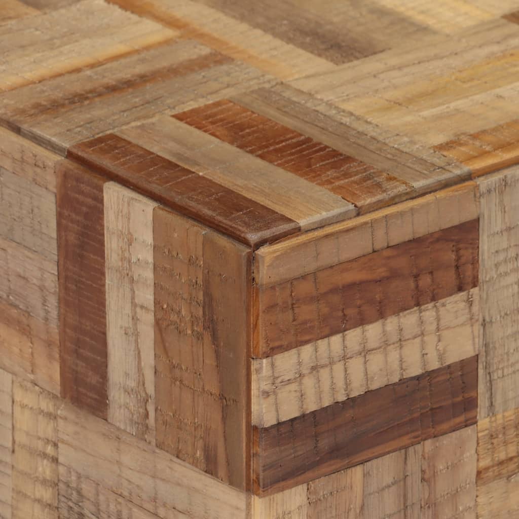 vidaXL Coffee Table Grey 55x55x40 cm Solid Reclaimed Teak 5