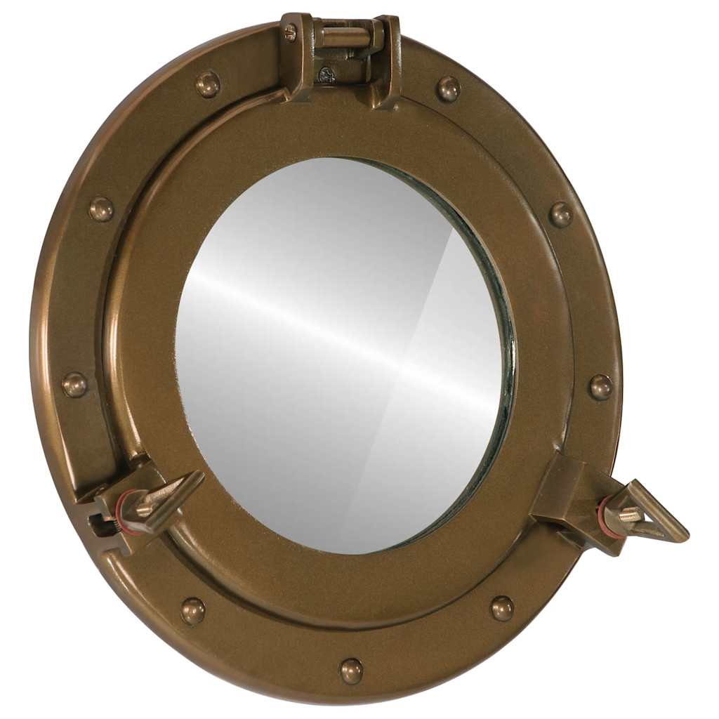 vidaXL Porthole Mirror Wall Hanging Ø30 cm Aluminium and Glass 1