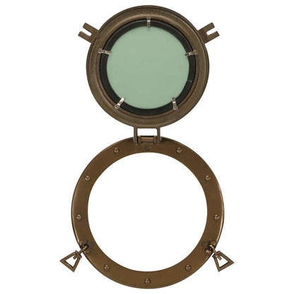 vidaXL Porthole Mirror Wall Hanging Ø30 cm Aluminium and Glass 6