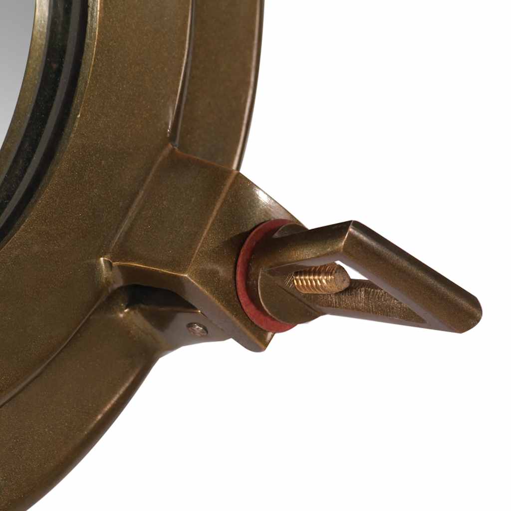 vidaXL Porthole Mirror Wall Hanging Ø30 cm Aluminium and Glass 5