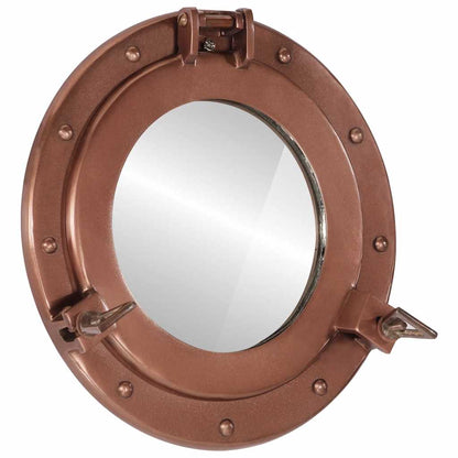 vidaXL Porthole Mirror Wall Hanging Ø30 cm Aluminium and Glass 1