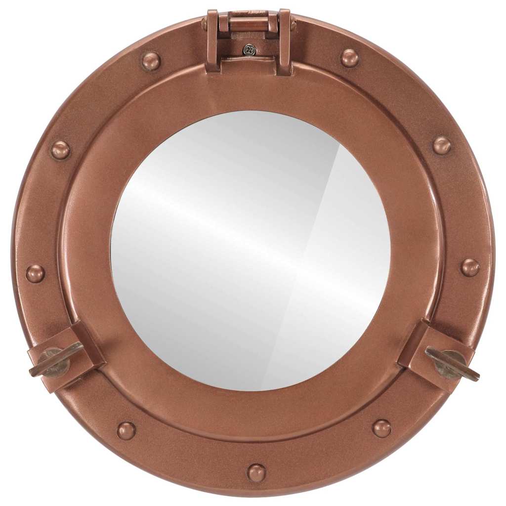vidaXL Porthole Mirror Wall Hanging Ø30 cm Aluminium and Glass 2