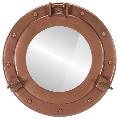 vidaXL Porthole Mirror Wall Hanging Ø30 cm Aluminium and Glass 2