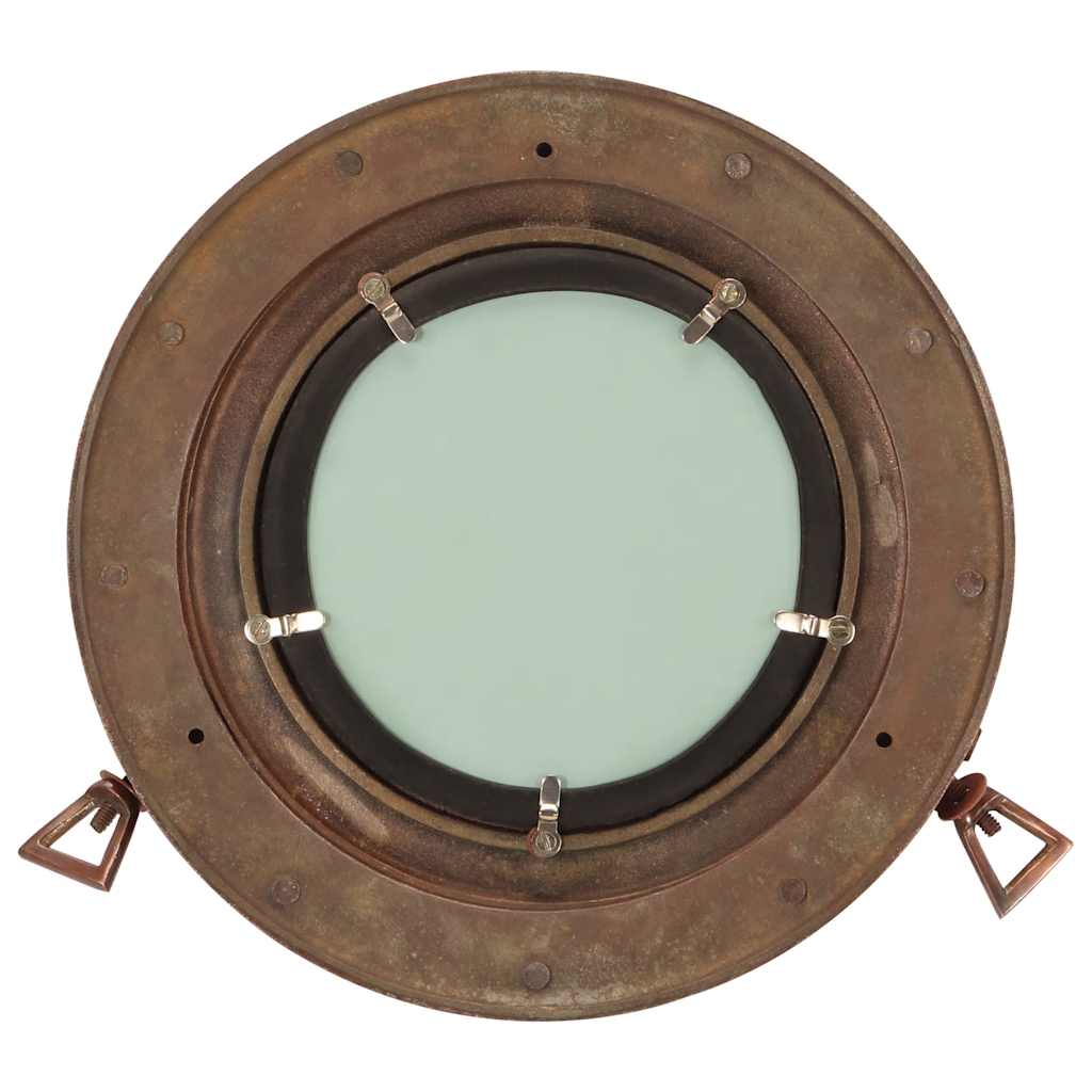 vidaXL Porthole Mirror Wall Hanging Ø30 cm Aluminium and Glass 3