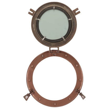 vidaXL Porthole Mirror Wall Hanging Ø30 cm Aluminium and Glass 6