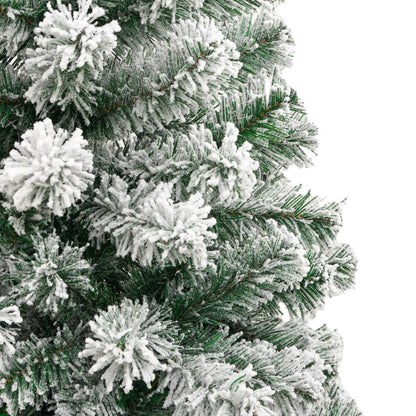 vidaXL Artificial Hinged Christmas Tree with Flocked Snow 180 cm 5