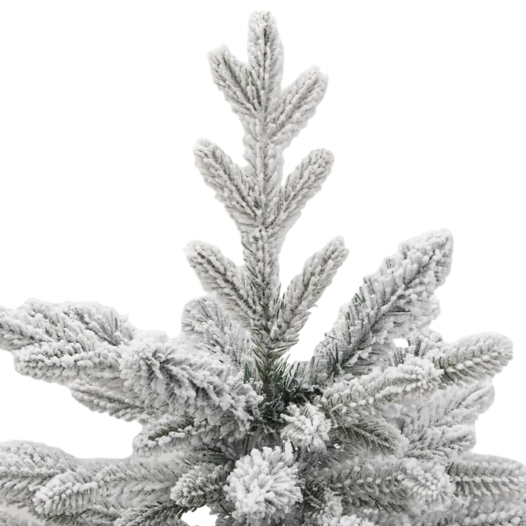 vidaXL Artificial Hinged Christmas Tree with Flocked Snow 120 cm 4