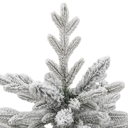 vidaXL Artificial Hinged Christmas Tree with Flocked Snow 120 cm 4