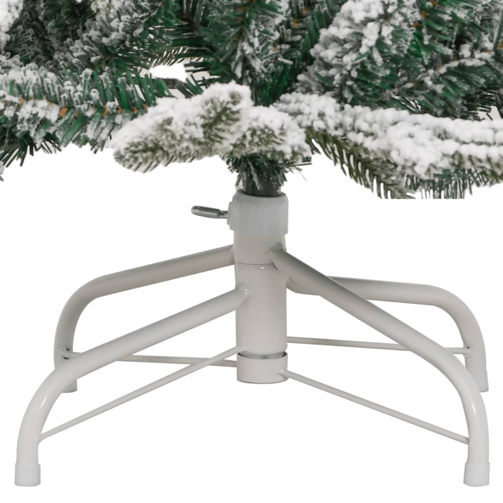 vidaXL Artificial Hinged Christmas Tree with Flocked Snow 120 cm 6