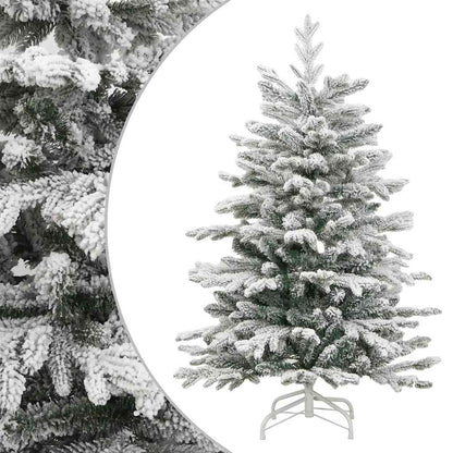 Artificial Hinged Christmas Tree White PE and PVC 210 cm Basic