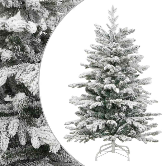 Artificial Hinged Christmas Tree White PE and PVC 210 cm Basic