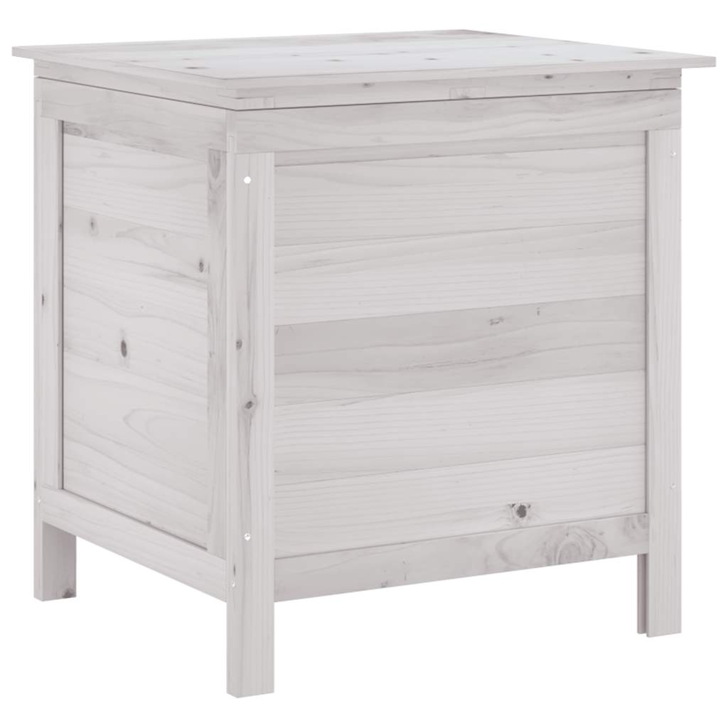 vidaXL Garden Storage Box White 50x49x56.5 cm Solid Wood Fir 2