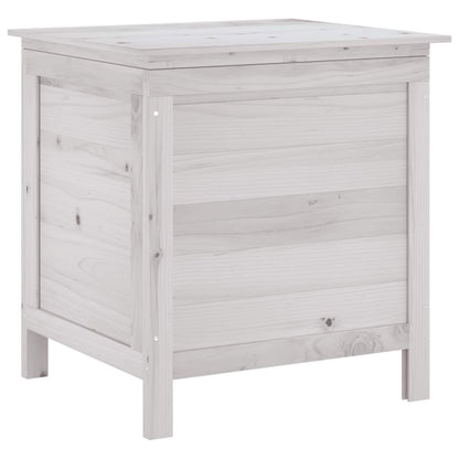 vidaXL Garden Storage Box White 50x49x56.5 cm Solid Wood Fir 2