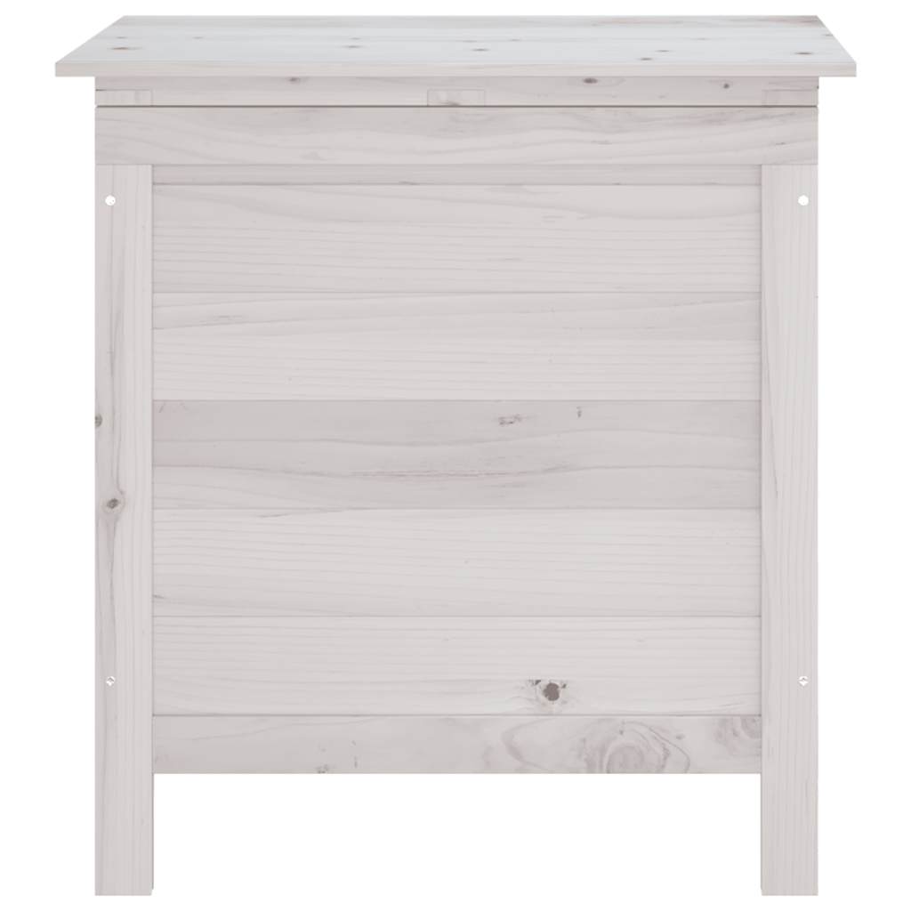 vidaXL Garden Storage Box White 50x49x56.5 cm Solid Wood Fir 4