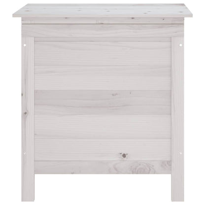 vidaXL Garden Storage Box White 50x49x56.5 cm Solid Wood Fir 4