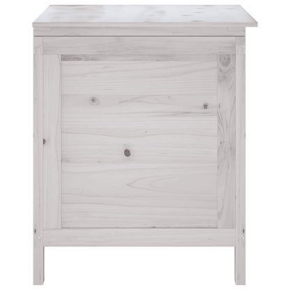 vidaXL Garden Storage Box White 50x49x56.5 cm Solid Wood Fir 5
